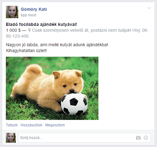facebook csoport termék eladása funkció 4